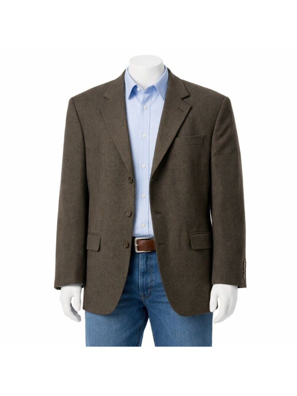 Linea Mens Wool Blazer Size 48T Brown Suit Jacket Classic Made In Canada VTG